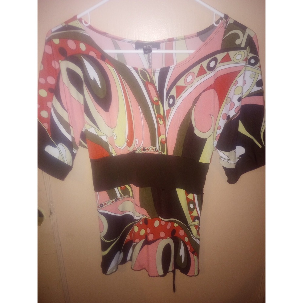 Bcx Retro Pink, Brown Medium Blouse‎